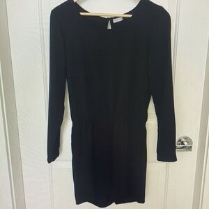Elegant Black Long Sleeve Dress
